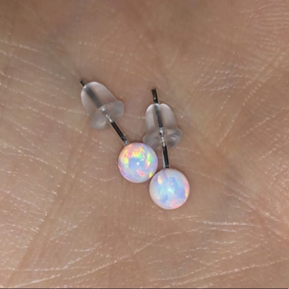 Kyocera Fire Opal Fine Silver Earrings